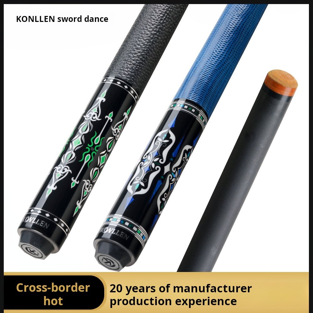 KONLLEN Wanshi Kanglun Sword Dance Swordman Billiards Big Head Private Rod Chinese Carbon Fiber Black Technology Nine Ball Rod
