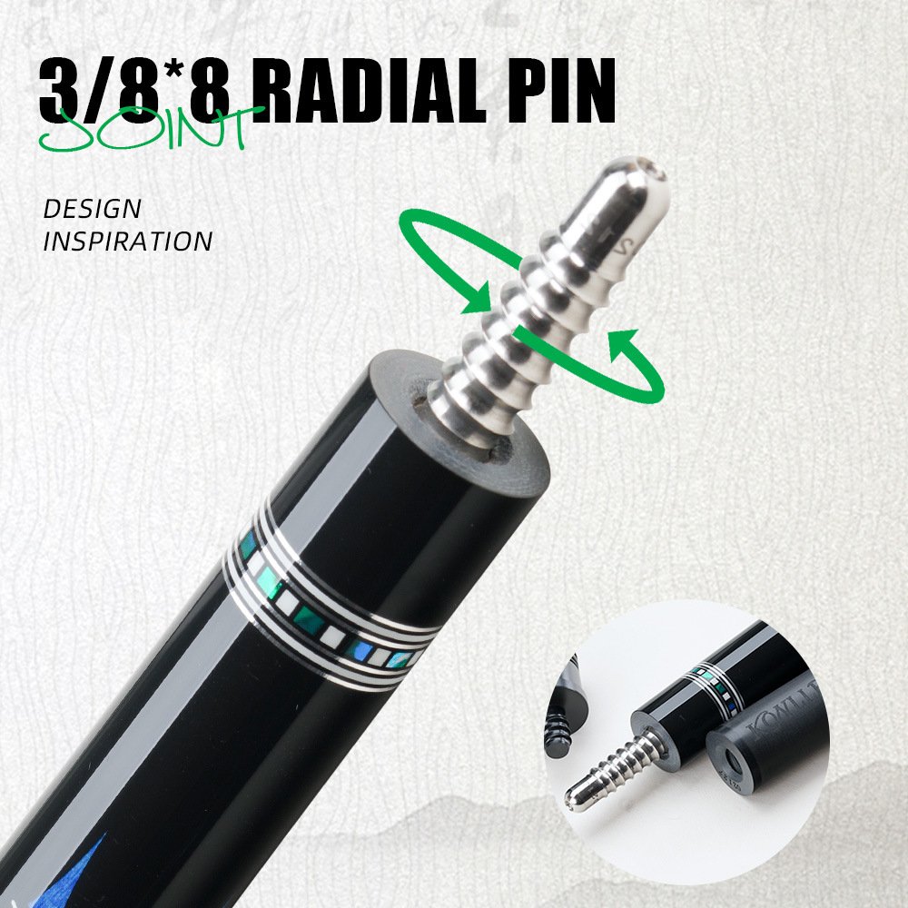 KONLLEN Wanshi Kanglun Sword Dance Swordman Billiards Big Head Private Rod Chinese Carbon Fiber Black Technology Nine Ball Rod
