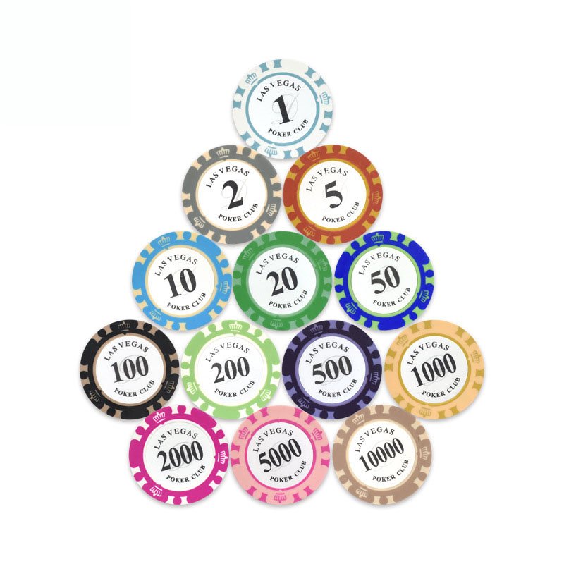 Customization Personal Design 39mm Texas Blackjack Hold'em Jetons de Chips EPT Ceramic Poker Chip with Custom Logo