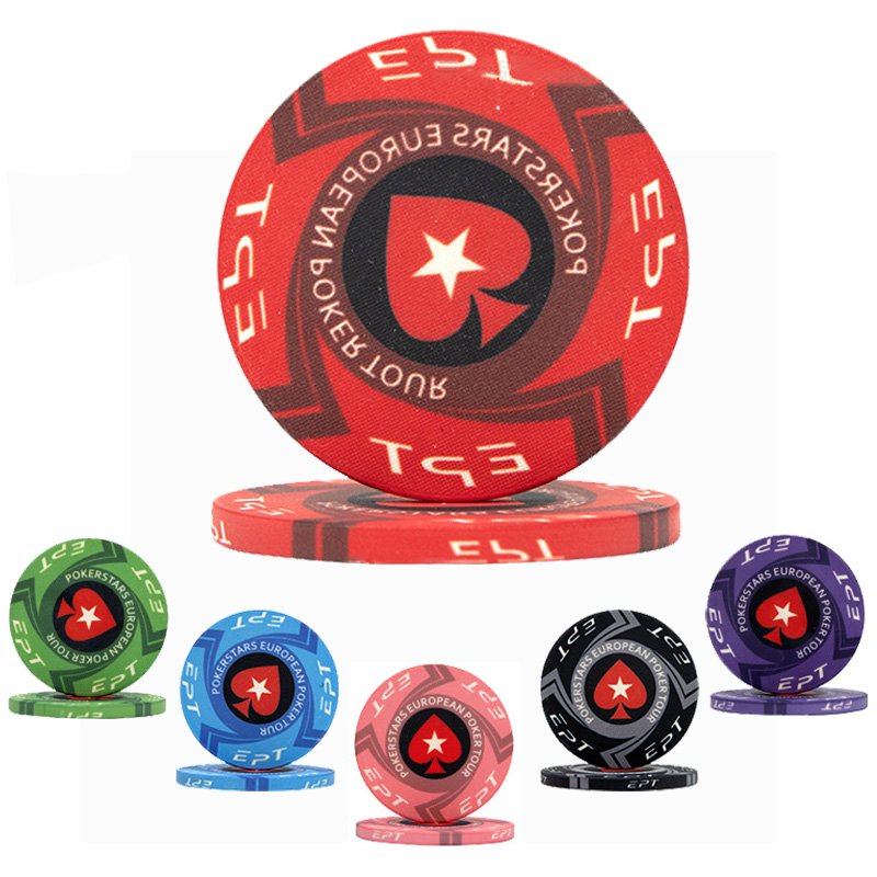 Customization Personal Design 39mm Texas Blackjack Hold'em Jetons de Chips EPT Ceramic Poker Chip with Custom Logo