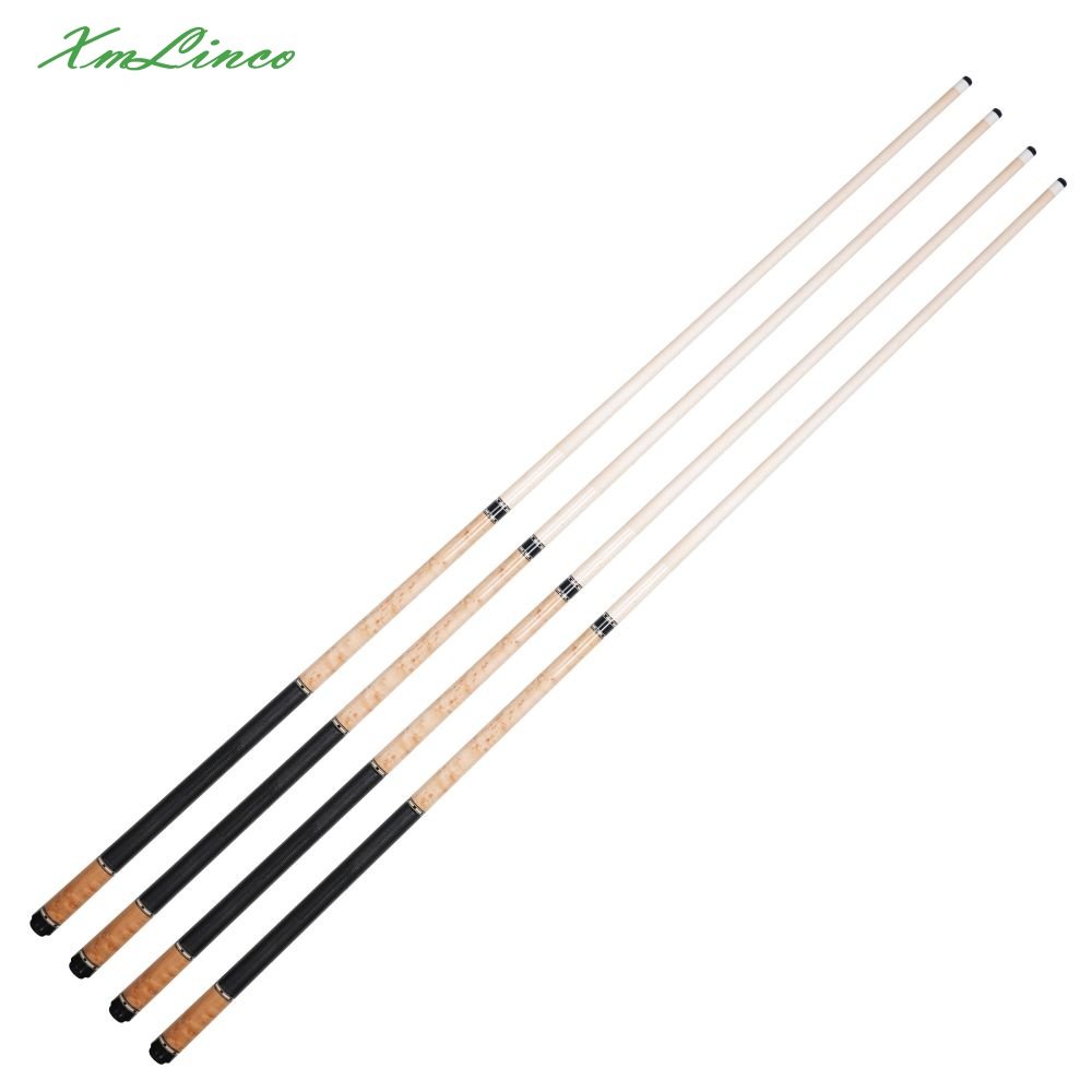 Xmlinco Handmade Billiard Sticker pool Cue Birdseye Wood Lizard Leather Warp 12.5mm Tip Size Hard Maple Shaft 58 Inches