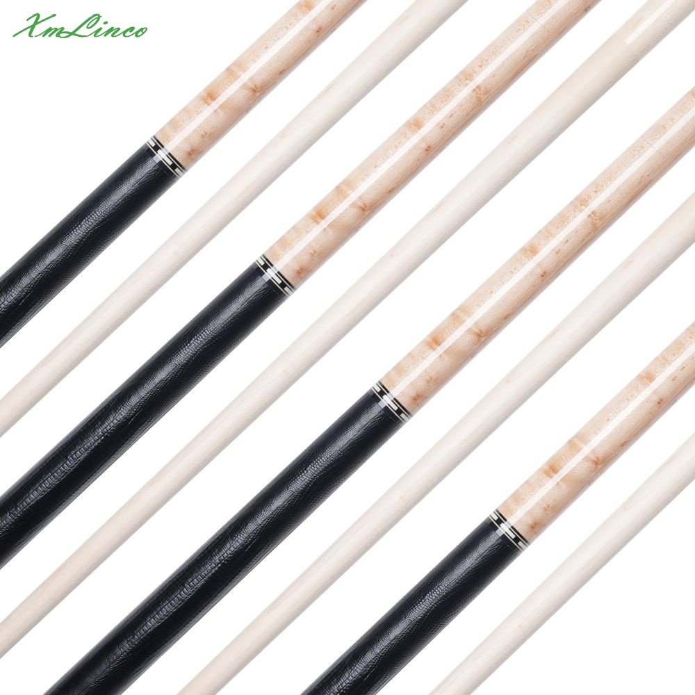 Xmlinco Handmade Billiard Sticker pool Cue Birdseye Wood Lizard Leather Warp 12.5mm Tip Size Hard Maple Shaft 58 Inches