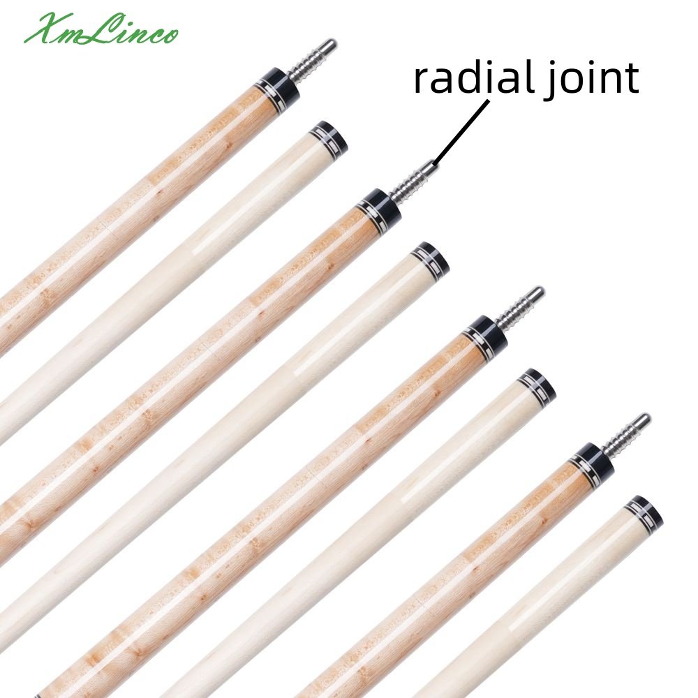 Xmlinco Handmade Billiard Sticker pool Cue Birdseye Wood Lizard Leather Warp 12.5mm Tip Size Hard Maple Shaft 58 Inches