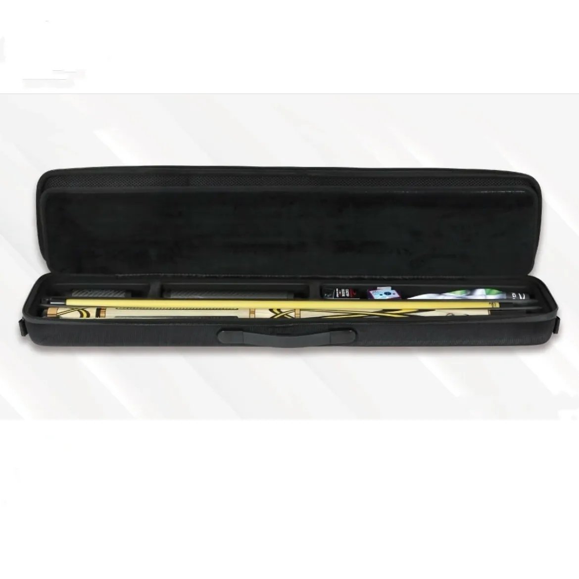 Factory Custom OEM Snooker/Billiard Stick Bag Waterproof EVA Cue Case with Custom Logo 2 Cue Butts and 4 Cue Shafts