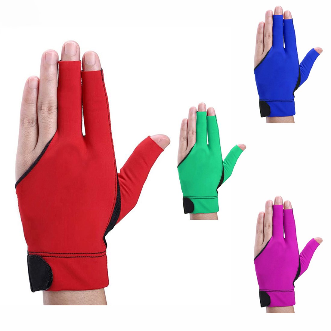 Wholesale Cheap Price Billiard Gloves Top Sale Billiards Gloves Open 3 Finger Snooker Gloves Gift Accessories