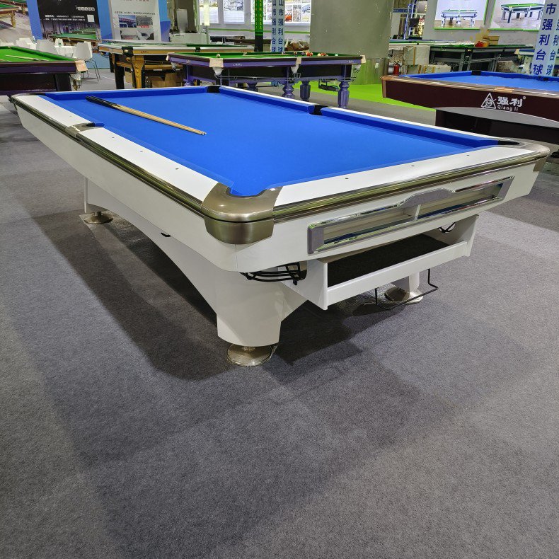 2024 Tournament Mesa De Modern Special Design White 9FT Slate Solid Wood Billiard Snooker Pool Table