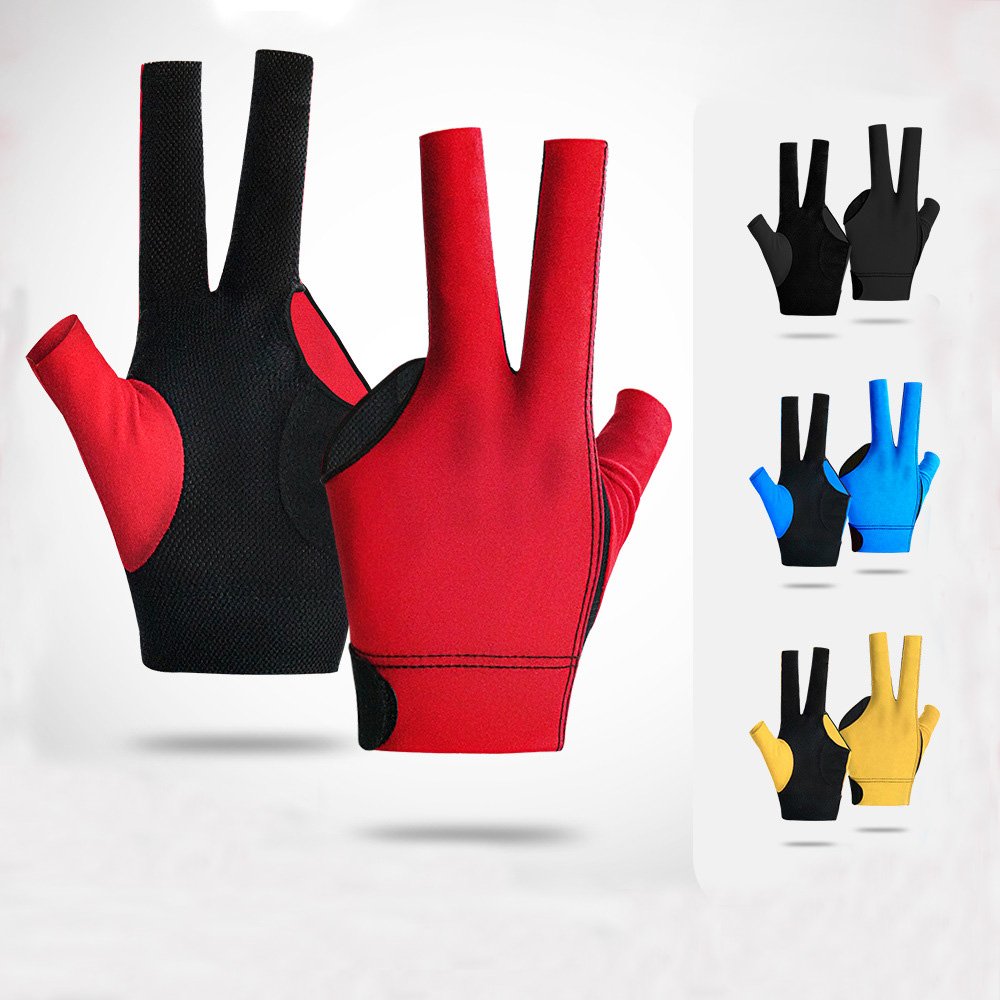 Custom Billiard Glove High Quality Breathable Non-slip 3 Finger Billiard Gloves Resistant Pool Snooker Gloves for Billiards