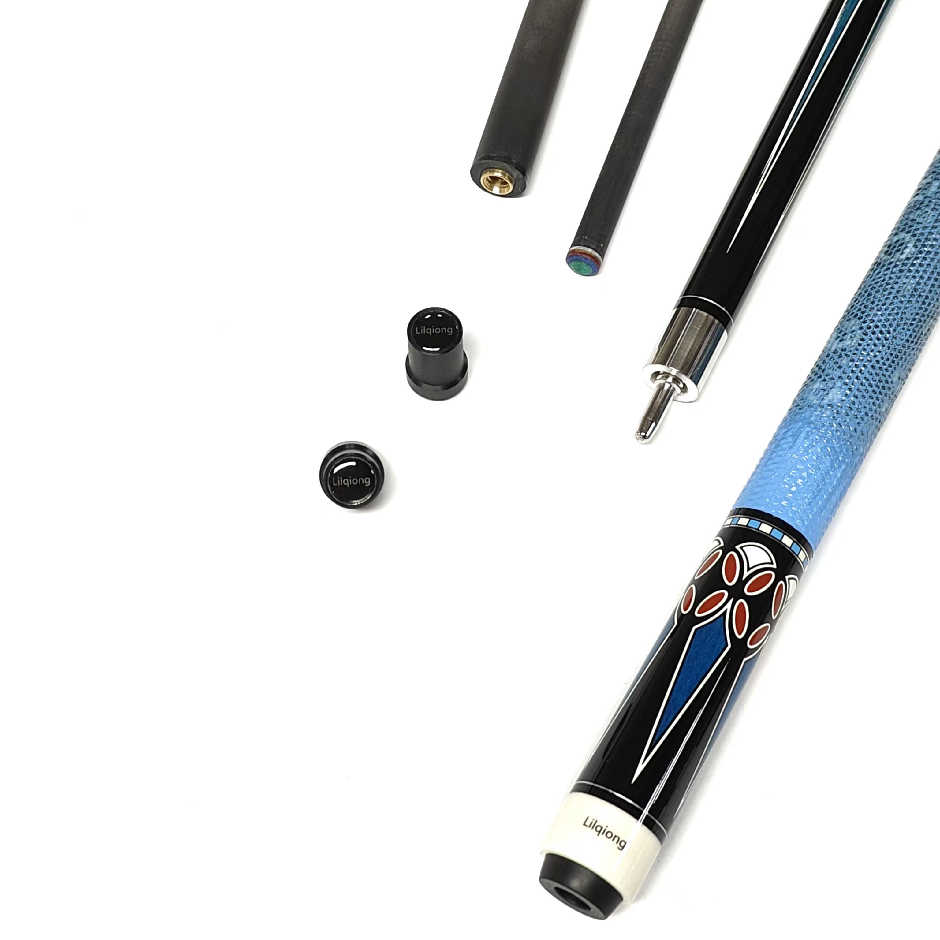 Hot Sell Superior Quality 58'' 1/2-pc Billiard Pool Cue with Carbon Fiber Forearm/Uni-Lock Joint and with Extension