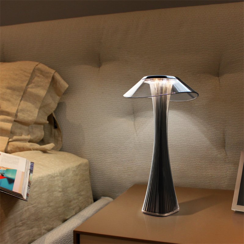 Slim style LED table lamp Mushroom Shade Desk Light Night DC 5V black color cordless table lamp touch lamp