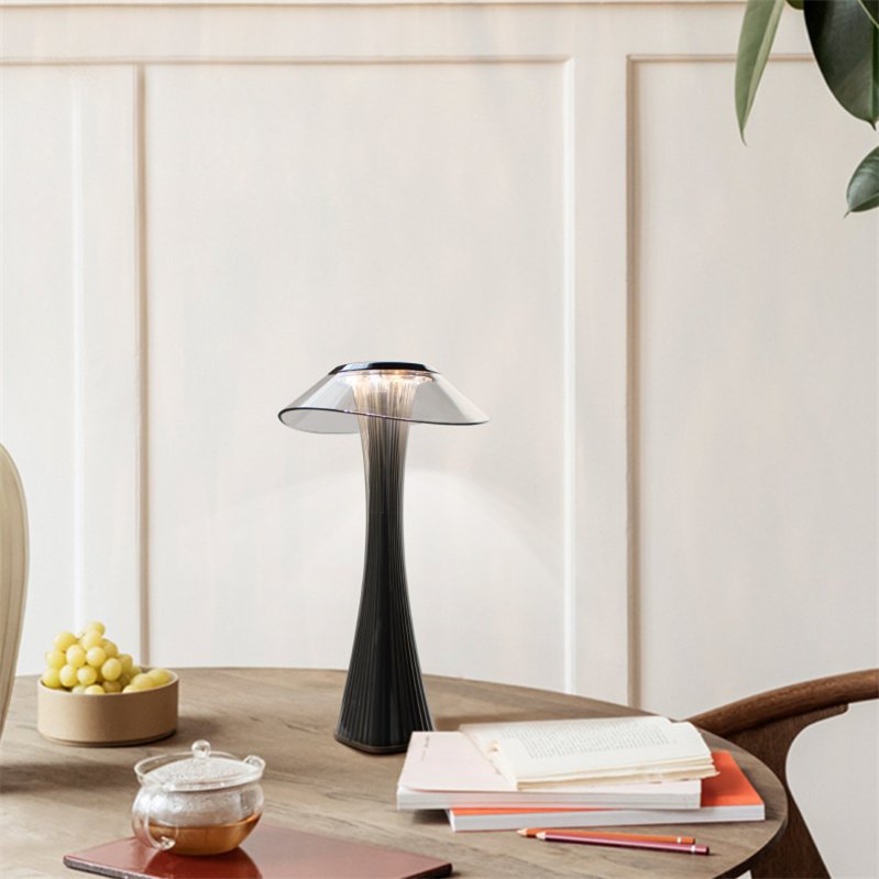Slim style LED table lamp Mushroom Shade Desk Light Night DC 5V black color cordless table lamp touch lamp