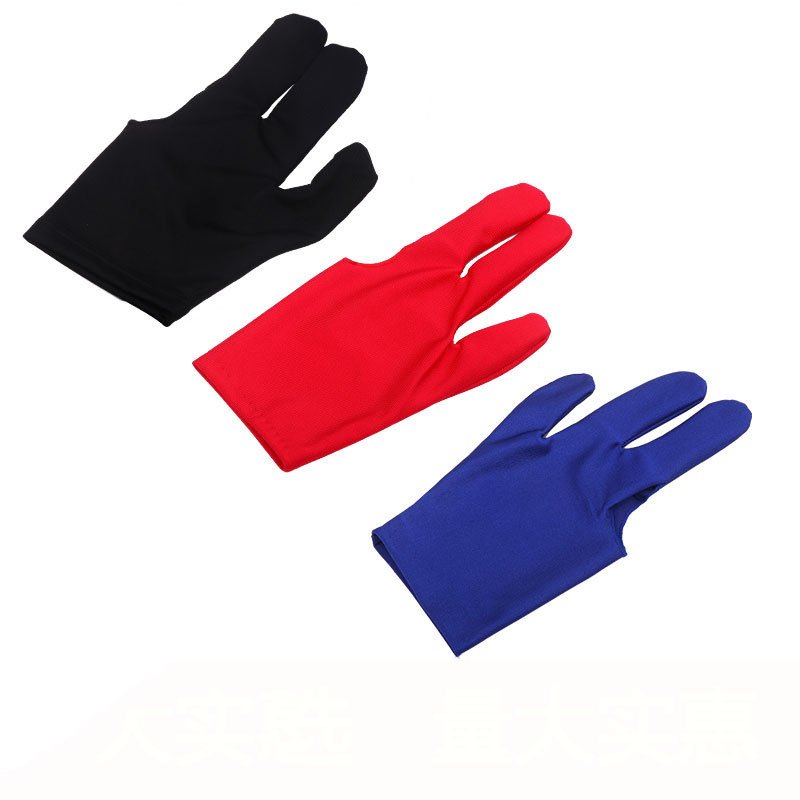 China Manufactured 3 Finger Classic Billiard Pool Glove Billiard Gym Game Mittens Snooker & Billiard Table Gloves Accessory