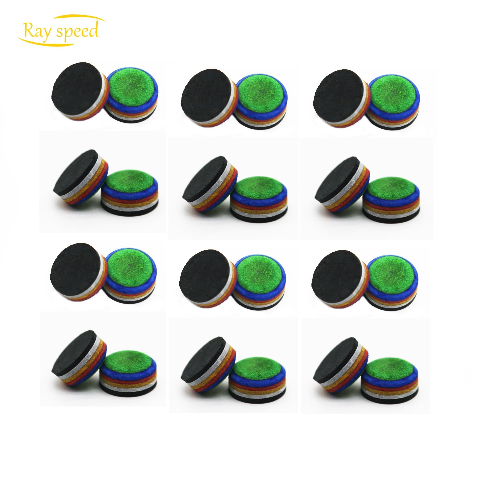 Rayspeed High Quality 6 Layers Tip Hot Sale 11.5/13/14mm Yellow Leather Pool Billiard Snooker Cue Accessories Tips