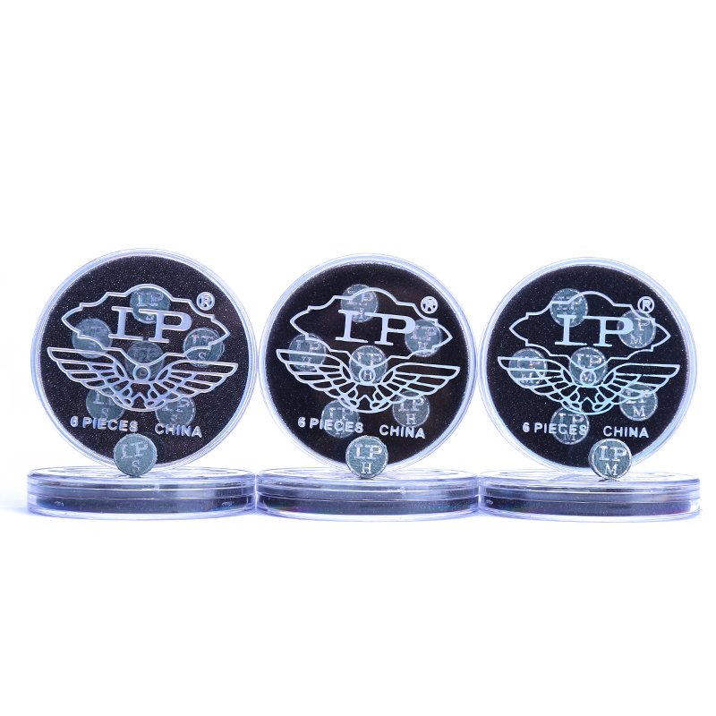 LP high quality single layer leather 10mm to 13mm snooker cue tips