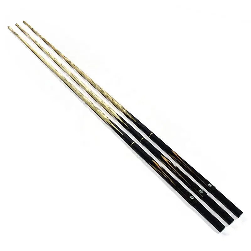 3/4-pc Hand Made Snooker Cue with extension, Ash wood shaft, Ebony Butt. 9mm / 10mm tip. 19-21oz