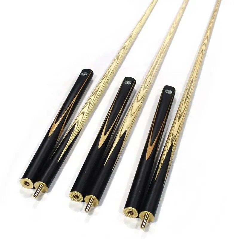 3/4-pc Hand Made Snooker Cue with extension, Ash wood shaft, Ebony Butt. 9mm / 10mm tip. 19-21oz