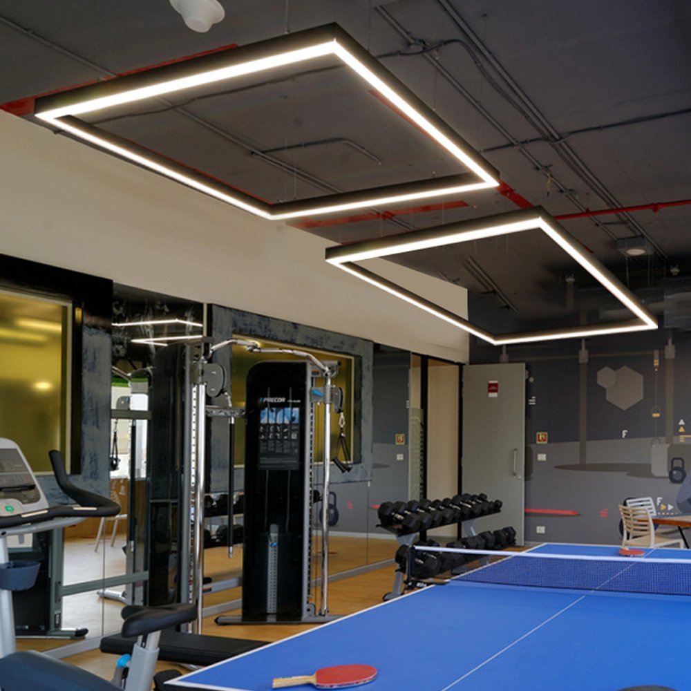 Brandon Snooker & Billiard Rectangle Light Linear High Quality Modern Linear Lighting Systems Pendent Light Chandelier Hotel Bar