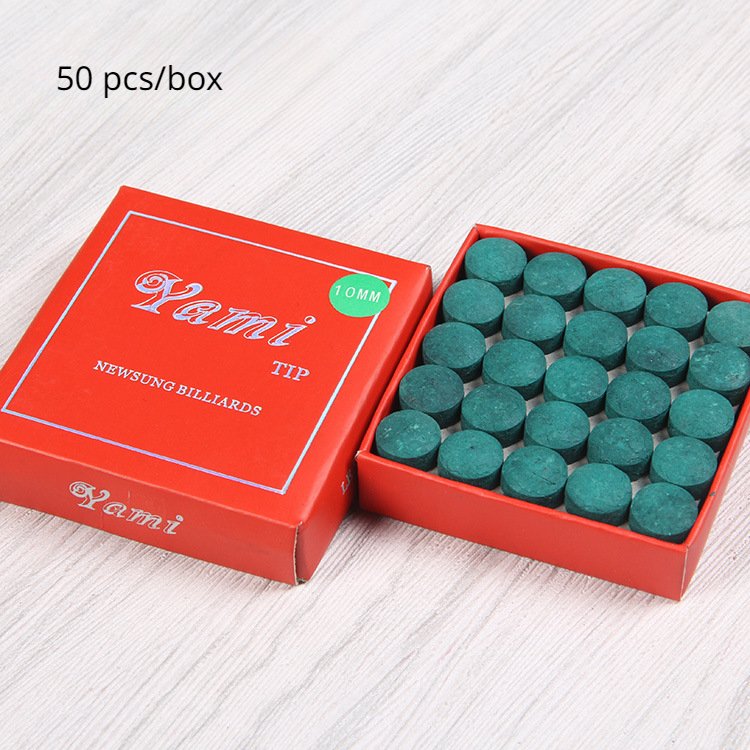 50pcs/box 10mm Yami Green Snooker Cue Tip Billiard Accessories