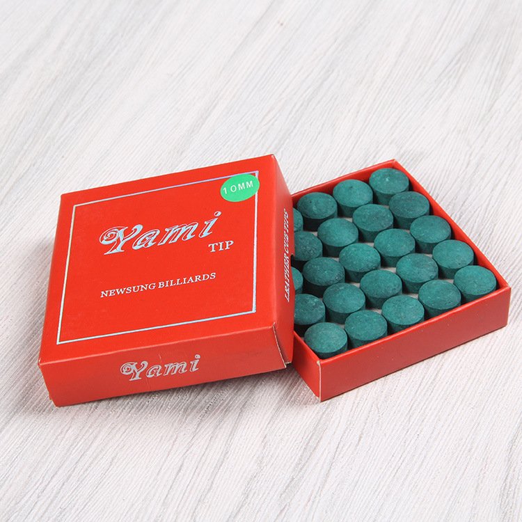 50pcs/box 10mm Yami Green Snooker Cue Tip Billiard Accessories
