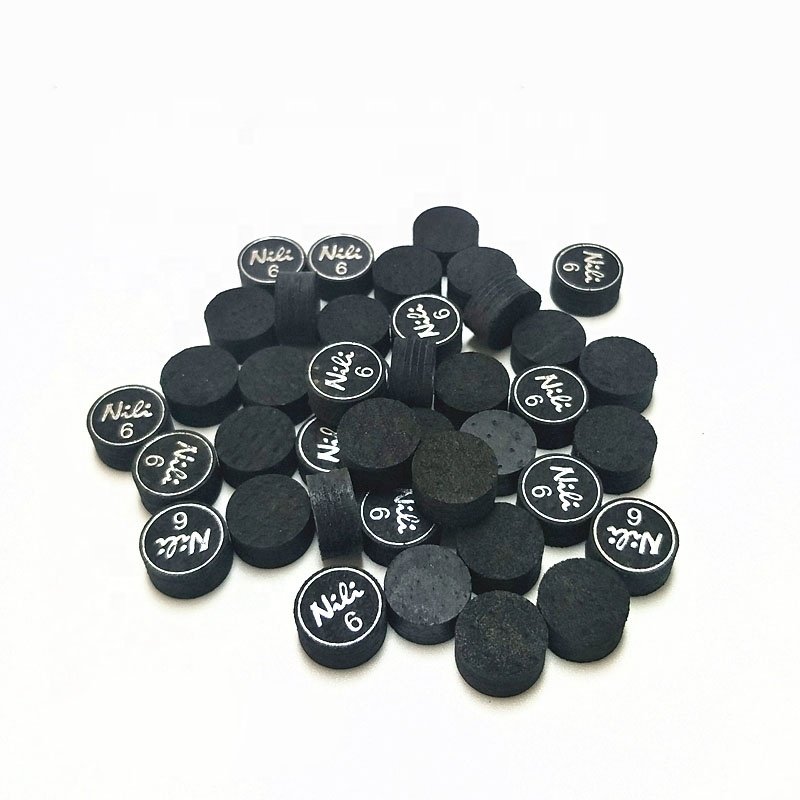 Superior Quality 14MM Billiard Pool Table Cue Multi Layered Leather Tips Box of 50PCS Nili Tip on Sale