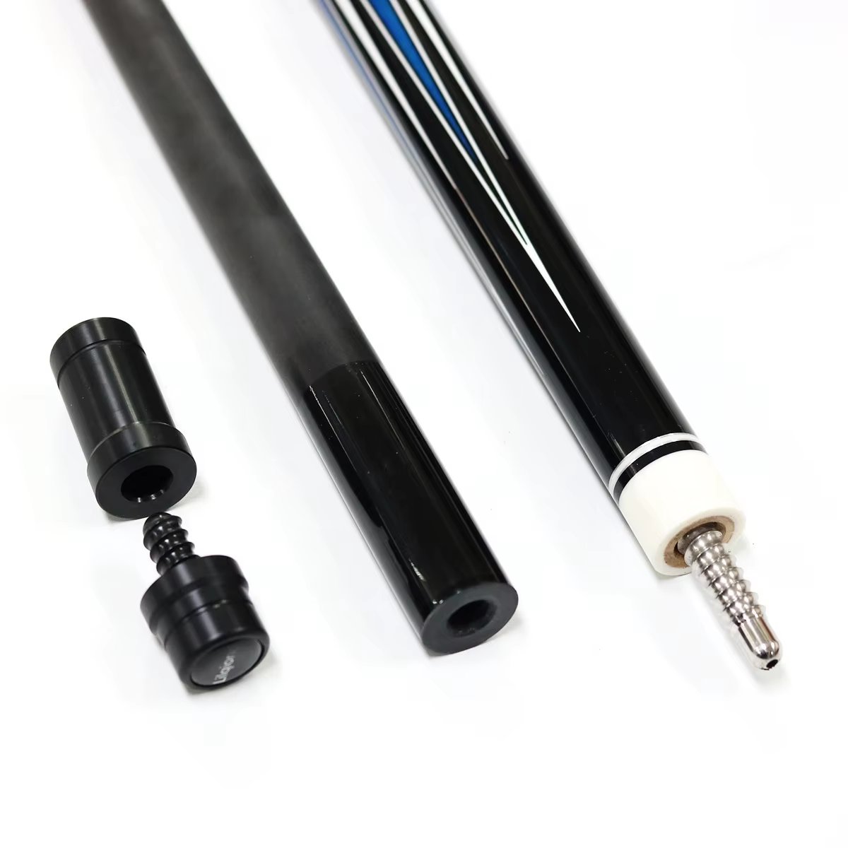 TQG-144 New Arrival American Nine-Ball Table Cue 16-Color Big Head Carbon Steel Rod Maple Shaft Durable Stylish Pool Cue Leather