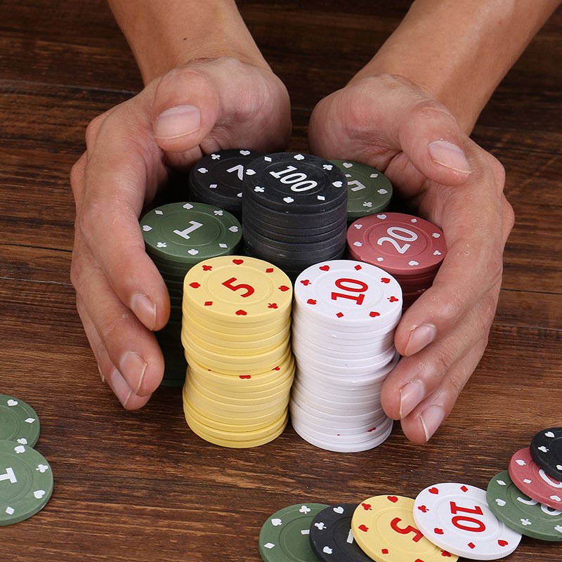 Wholesales ABS 35mm Texas Hold'em 100 Pcs Set Casino Poker Chip with Plastic Box