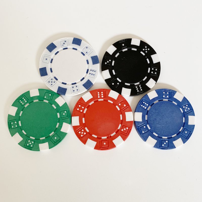 Factory Cheap Custom logo 11.5g Dice 40mm Plastic ABS Hot Stamp Casino Blank Poker Chip For Promotional Entertainment Game