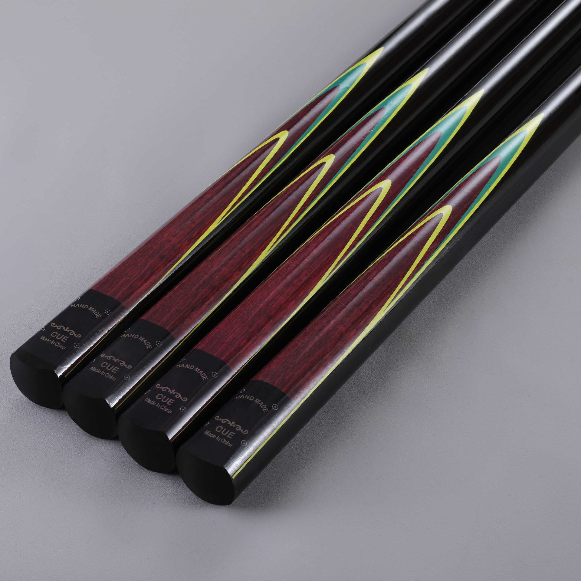 57 inch 1/2 Split Cues 10mm Tip Two Piece Wooden Billiards Cues 9-ball Ash Wood Snooker Pool Cue Stick for Bar Billiard House