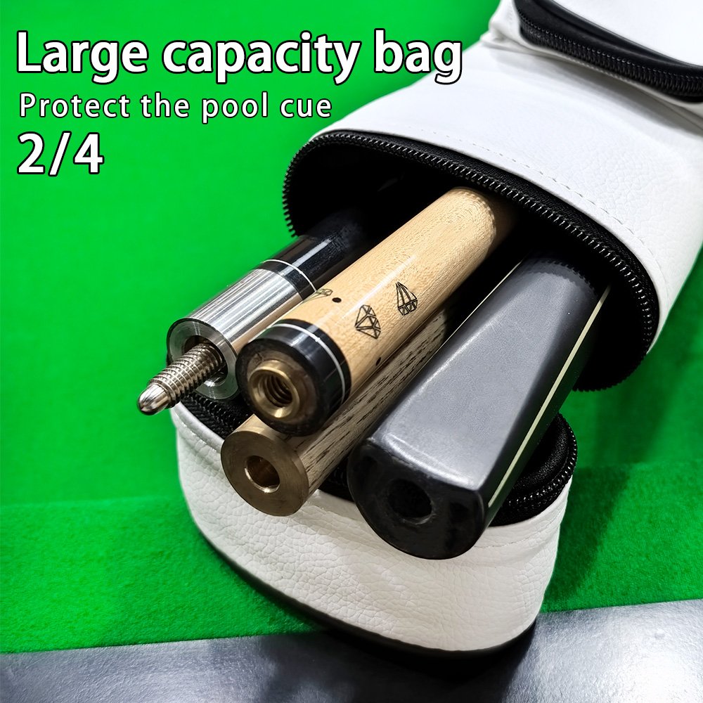 Factory Custom Logo PU Cue Case Waterproof Snooker Stick Bag 2 Butts and 4 Shafts OEM Cue Billiard Case