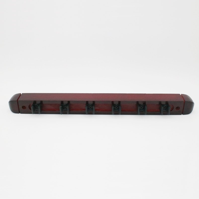 Wooden 6 Holes Billiard Snooker Pool Cue Rack On Wall For Sale