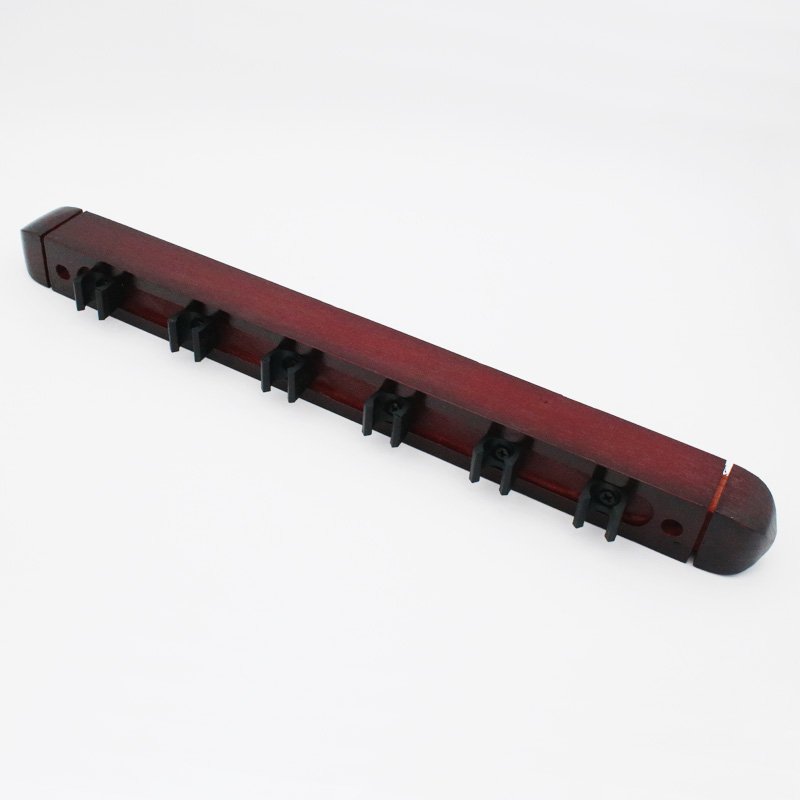 Wooden 6 Holes Billiard Snooker Pool Cue Rack On Wall For Sale
