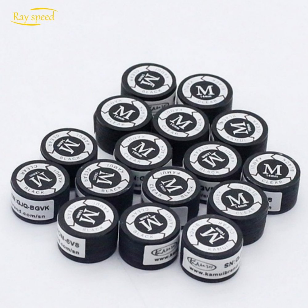 Rayspeed Wholesale Black Kamui Cue Tip14mm SS/S/M/H Billiard Accessories