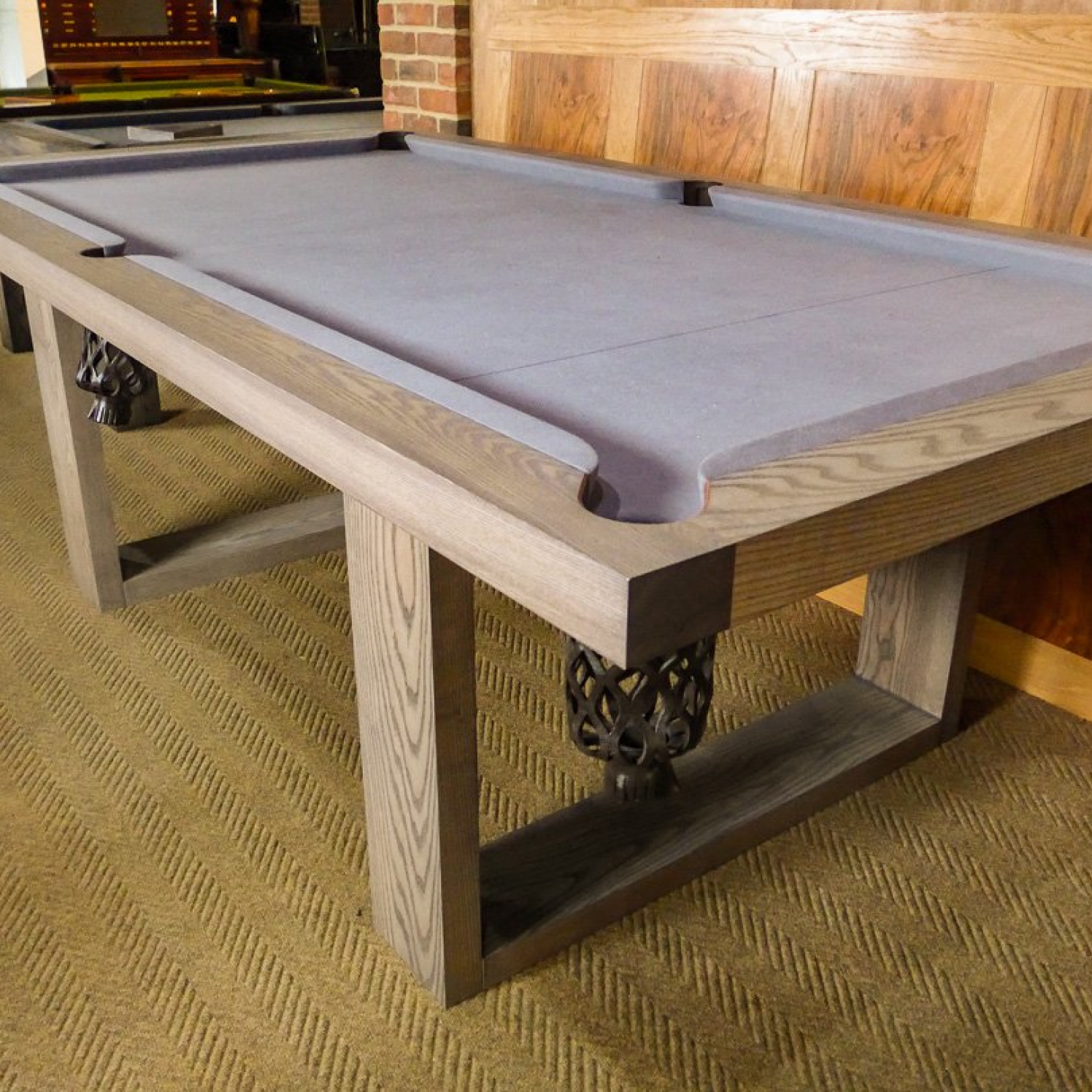 Solid Wood 9ft Portable Pool Table Factory Direct Sale Slate White Snooker Billiard Green Wool Rubber Cue Metal Ball Return