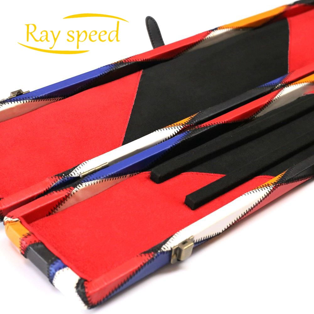 Rayspeed High Quality 3/4 Snooker Pool Cue Box PU Leather Pool Cue Case Suitable For Snooker Billiard Nine Ball Cue Case