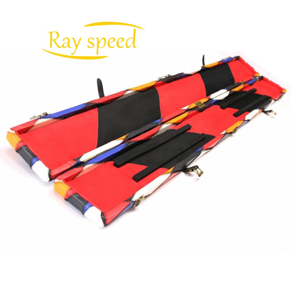 Rayspeed High Quality 3/4 Snooker Pool Cue Box PU Leather Pool Cue Case Suitable For Snooker Billiard Nine Ball Cue Case