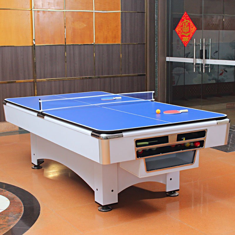 Factory wholesale 8FT 3 In 1 Multi Function Game Table with Snooker Billiard Table, Table Tennis & Meeting Desk Top On Sale