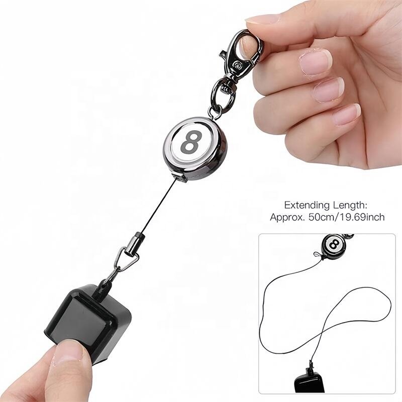 Retractable Chalk holders Snooker Chalk Holder Pocket Billiards Chalk Holder with Retractable Key Ring Billiard Accessories