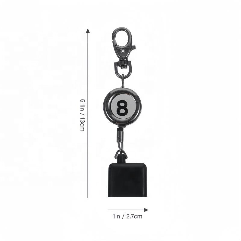 Retractable Chalk holders Snooker Chalk Holder Pocket Billiards Chalk Holder with Retractable Key Ring Billiard Accessories