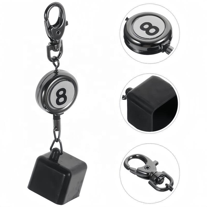 Retractable Chalk holders Snooker Chalk Holder Pocket Billiards Chalk Holder with Retractable Key Ring Billiard Accessories