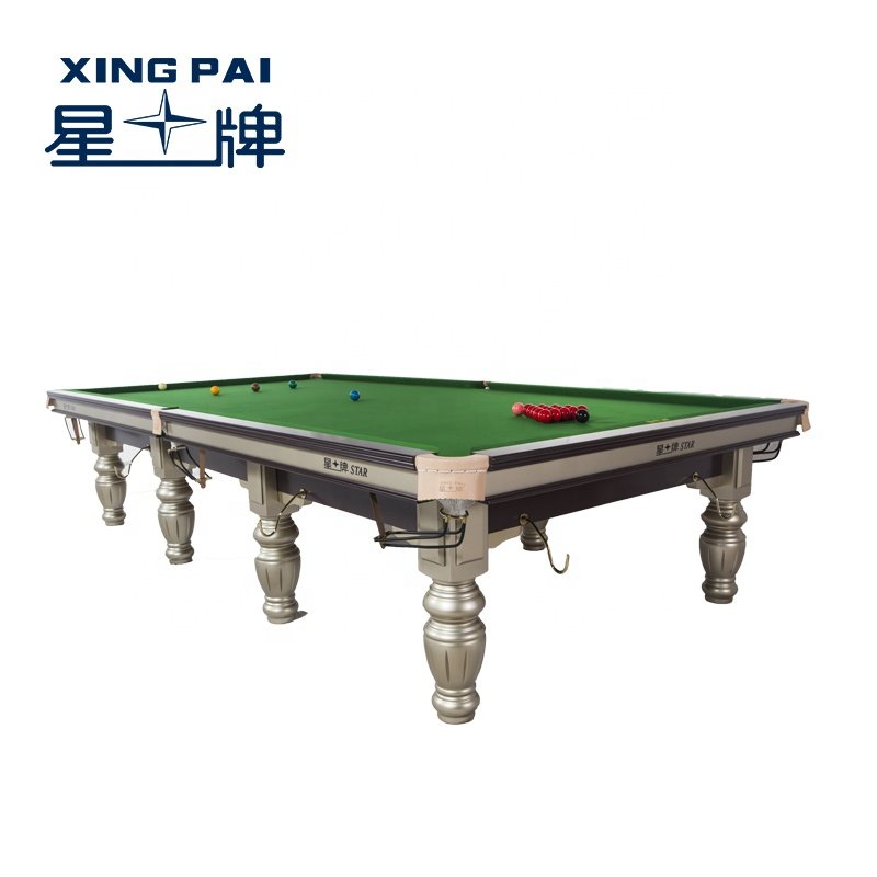 Cushion Leather Pocket Snooker Table Professional Steel Star Best Seller for Club 12 Ft XW106-12S Solid Wood Steel Block 1200