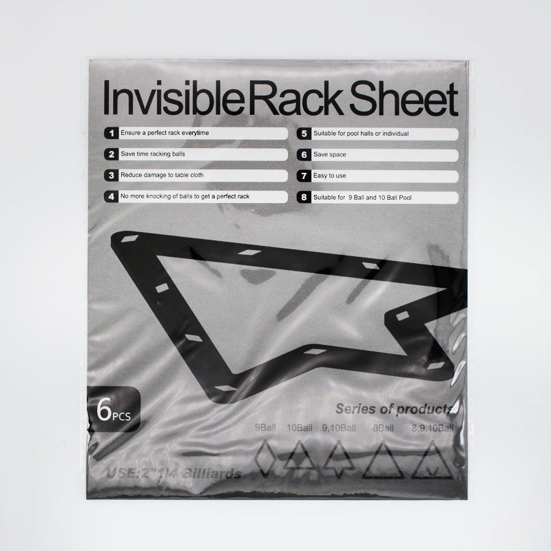 Billiard Pool Ball Indiscernible Magic Rack Sheet/ Rack Sheet 6Pcs/Lot For 2 1/4 Ball