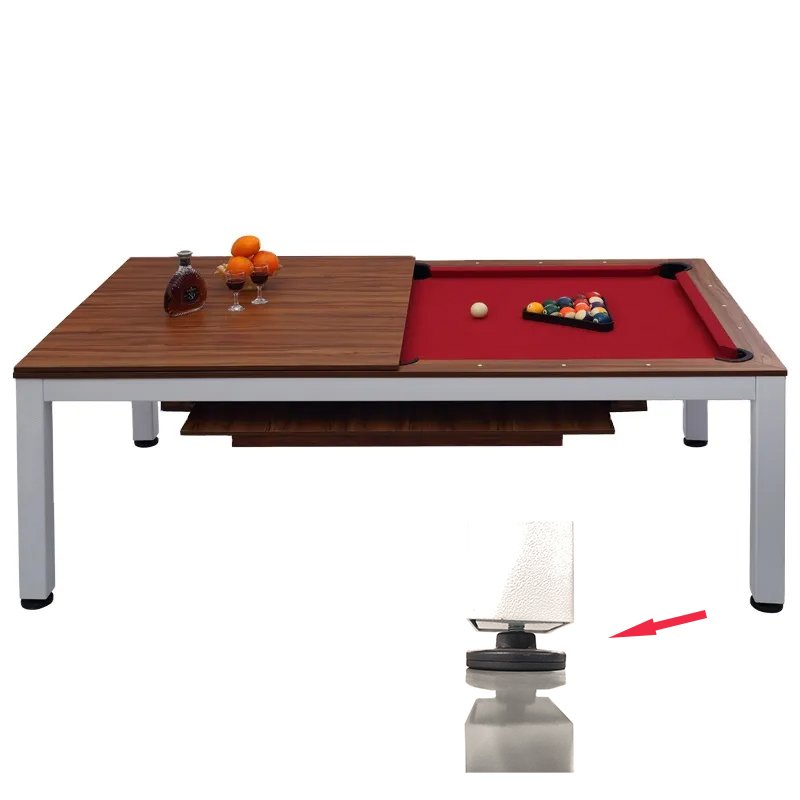Ultra 2-in-1 K66 Metal Leg Slate Pool Table - Multi-Function Billiard Game with Dining Top and Complete Accessories