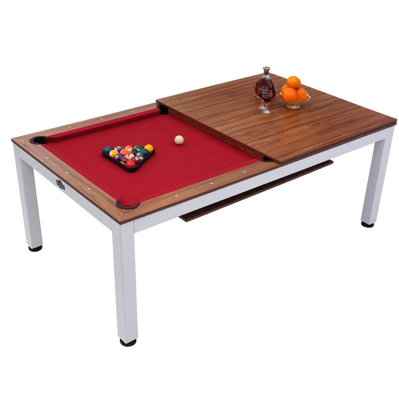 Ultra 2-in-1 K66 Metal Leg Slate Pool Table - Multi-Function Billiard Game with Dining Top and Complete Accessories