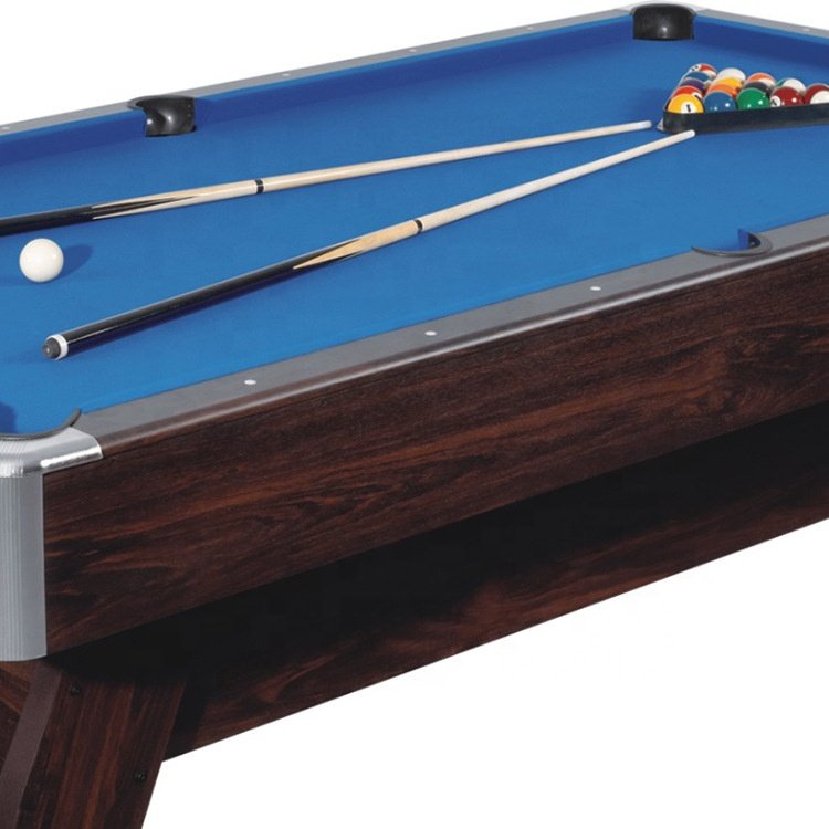 Custom Indoor 9 Ball China Pool Table with Free Logo Solid Wood Legs Slate Cushions Wool Material Dining Table for Snooker Sport