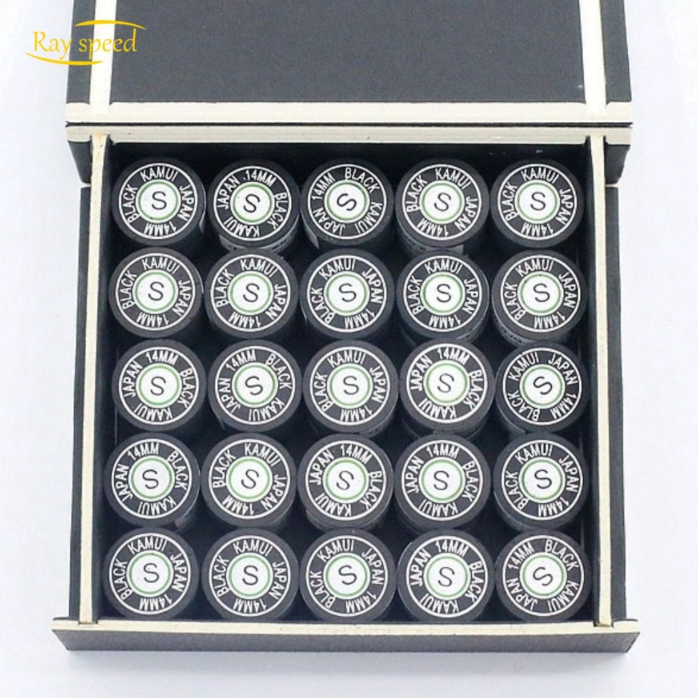 Rayspeed Black 14mm S Kamui Logo Pool Cue Tip Cue Tips Billiard Snooker Accessories Ready for shipment
