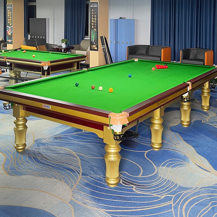 Professional Solid Wood Frame International Standard Golden 9Ft 10Ft 12Ft Pool Snooker Table Snooker & Billiard Tables For Sale