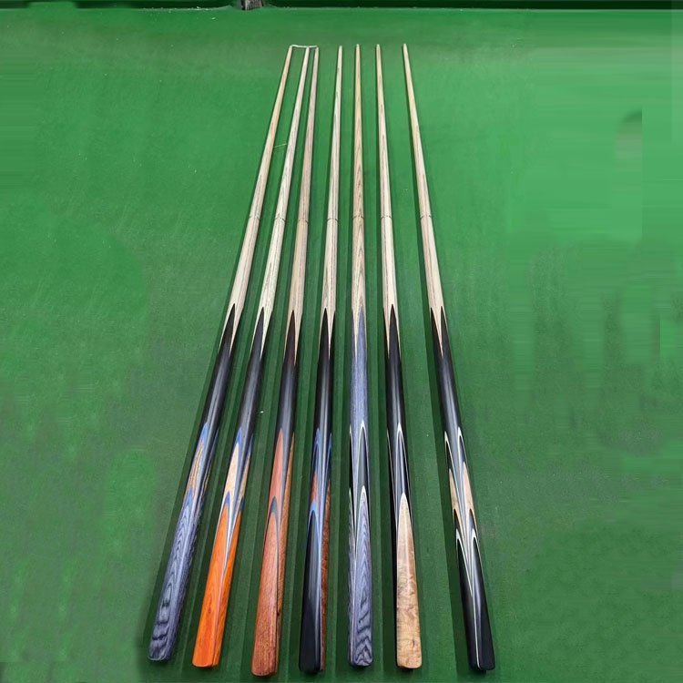 Snooker cue factory customized 1pc single cue Handmade ebony wood pool billiard cue for 3/4 1/2