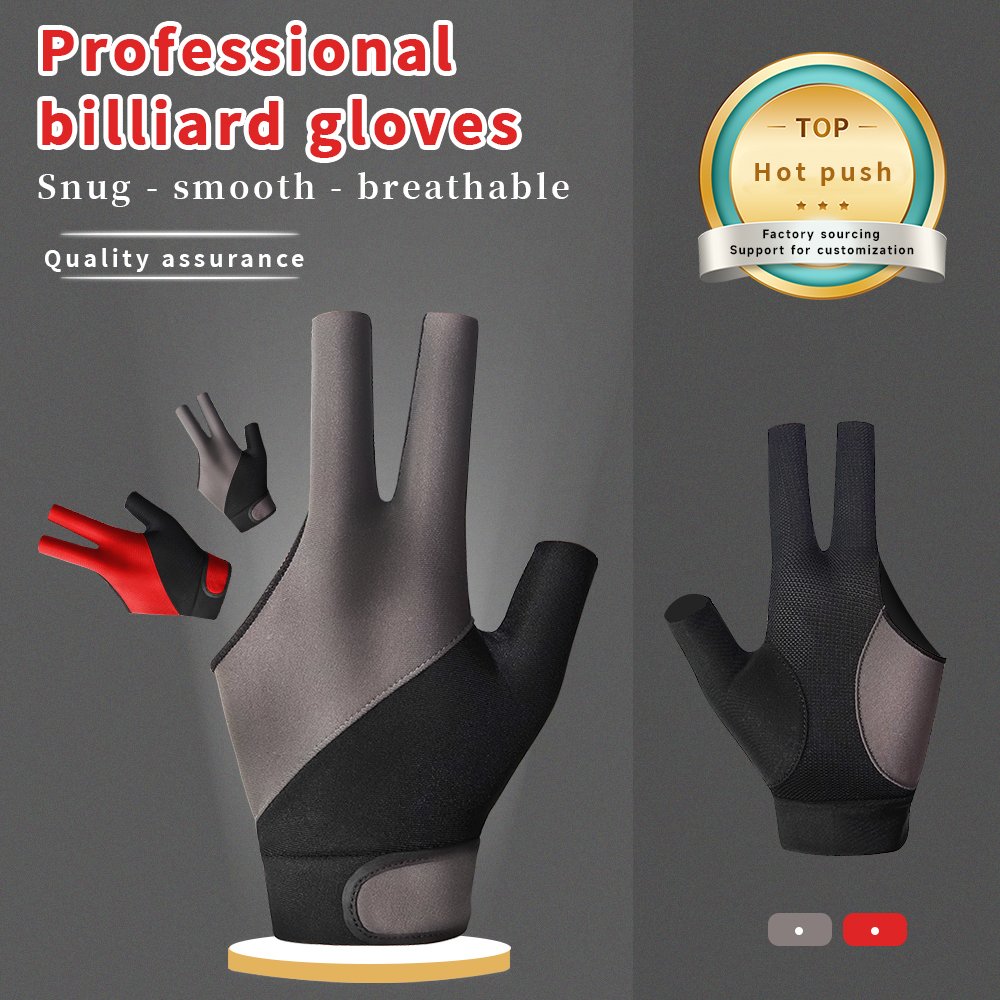 Billiard Gloves Left Right Hand Breathable Snooker High Quality Customized Three Fingers Gloves Billiard