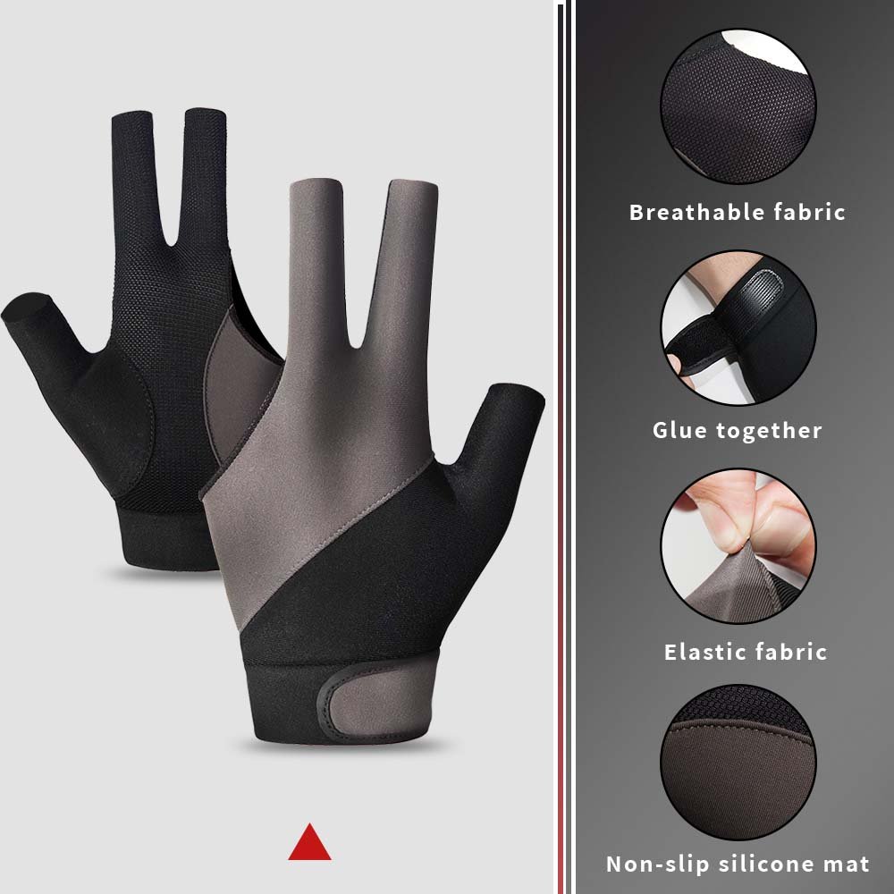 Billiard Gloves Left Right Hand Breathable Snooker High Quality Customized Three Fingers Gloves Billiard
