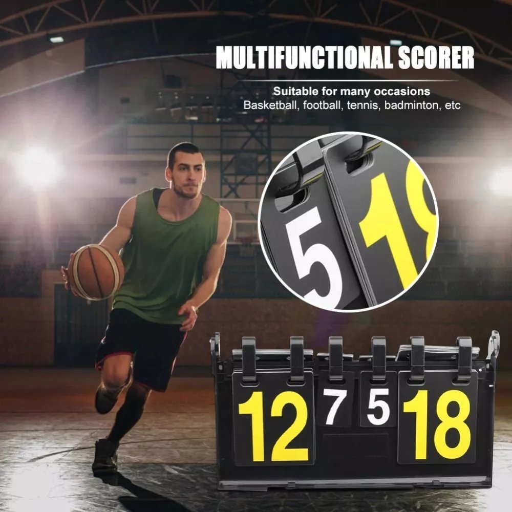 Folded Competitive 4 Digit Snooker baseball Scoreboard Portable Multi Sport Volleyball Basketball Table Tennis Scoreboard soccer
