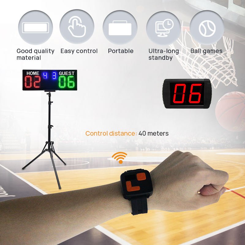 YIZHI Scoreboard Electronic Football Digital Basketball Snooker Table Tennis Dart Flag Electric Badminton Outdoor Scoring Board